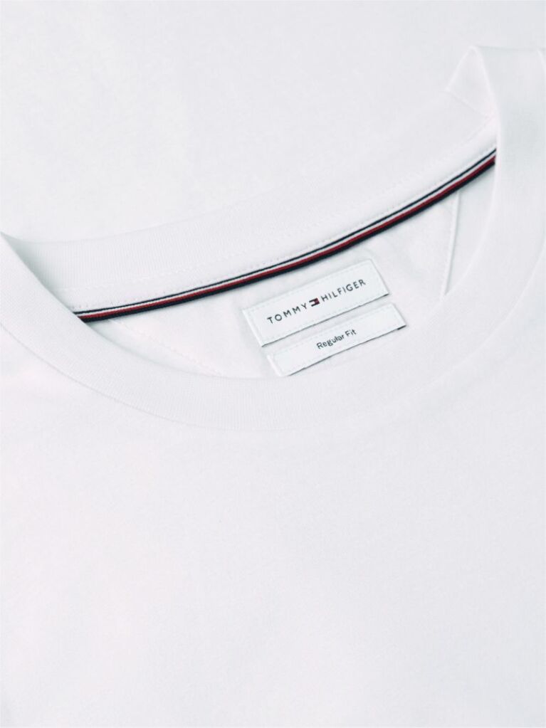 Alb T-Shirt Cu Maneca Lunga Si Logo  Barbati