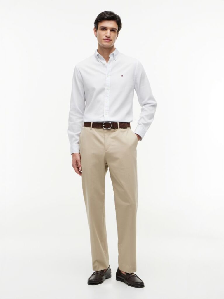 Blue TH Flex Regular Fit Dobby Shirt  Men