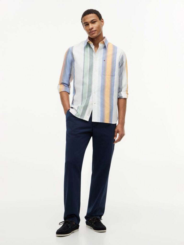Multi Camasa Oxford Cu Croiala Relaxed Si Dungi In Multe Culori  Barbati