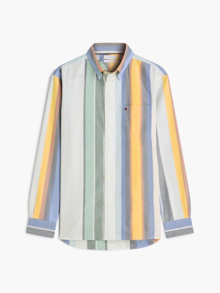 Multi Camasa Oxford Cu Croiala Relaxed Si Dungi In Multe Culori  Barbati
