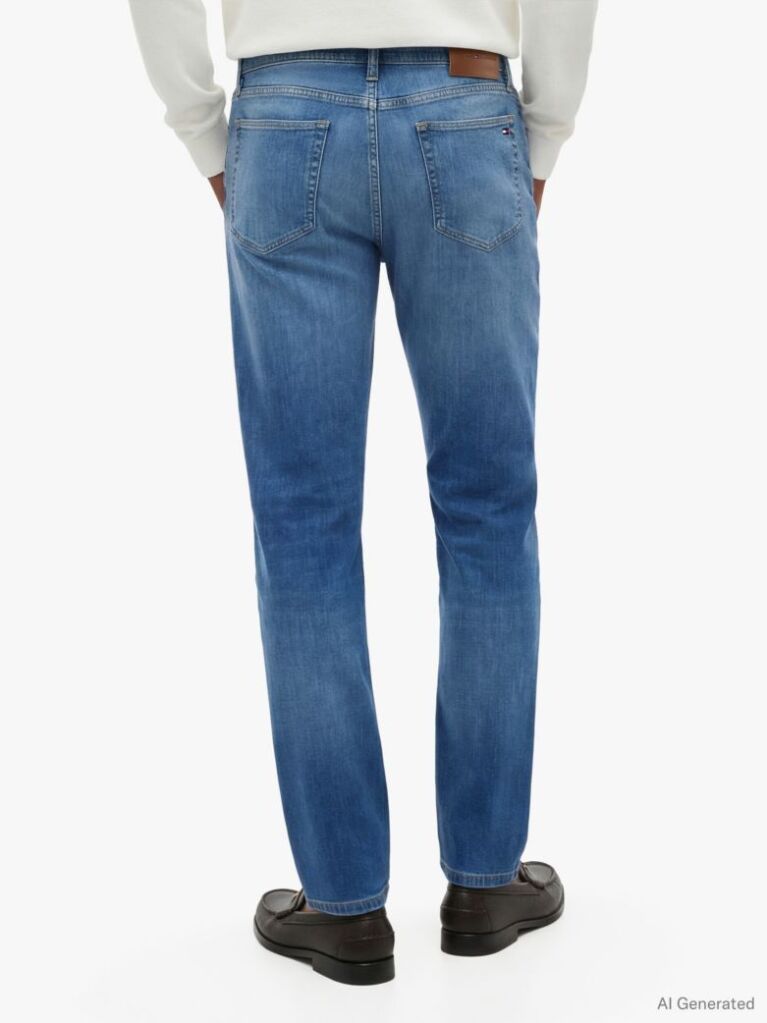 Blue Blugi Bleecker Cu Croiala Slim Cu Efect Uzat  Barbati