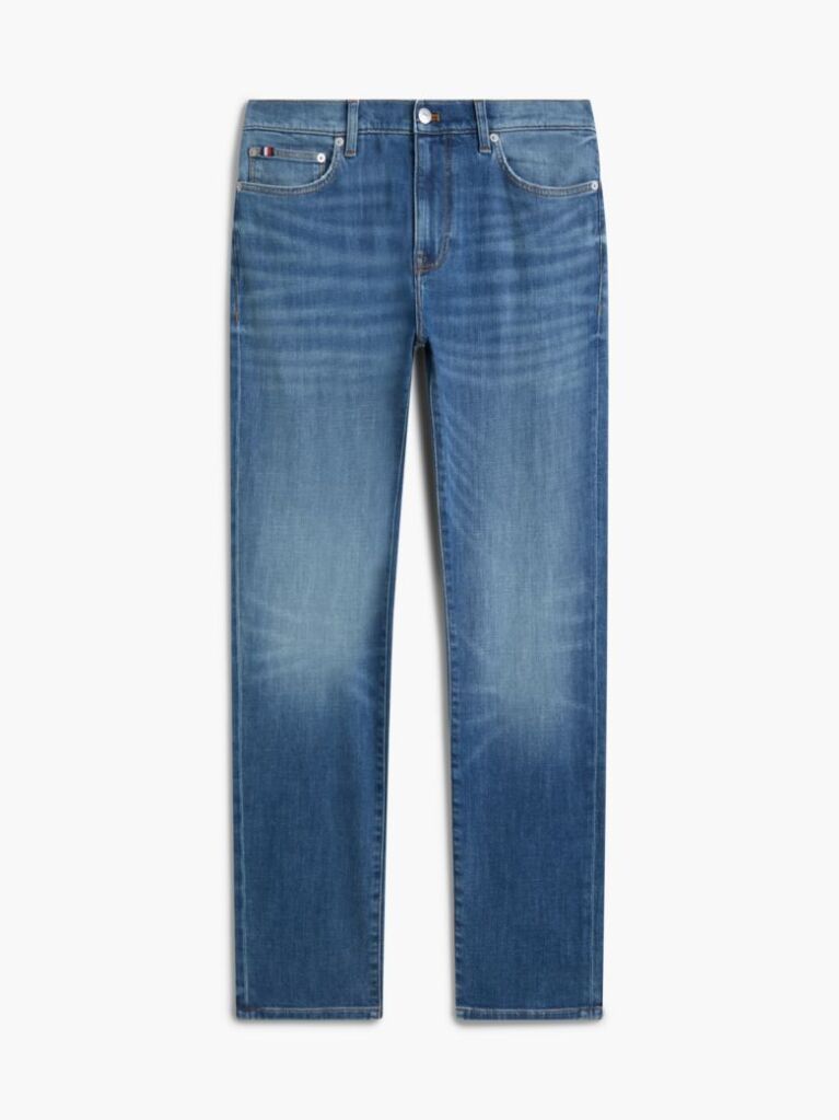Blue Blugi Bleecker Cu Croiala Slim Cu Efect Uzat  Barbati
