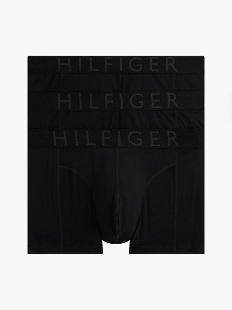 Negru 3-Pack Boxeri Cu Talie Metalizata  Barbati