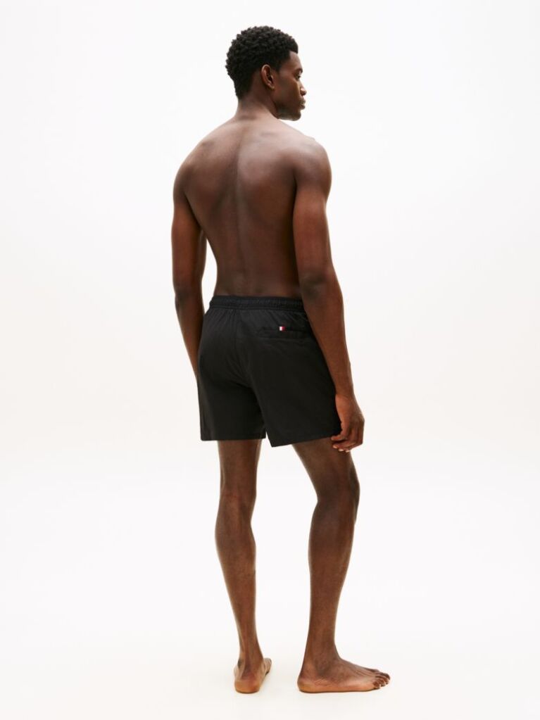 Negru Pantaloni Scurti De Plaja Cu Lungime Medie Cu Logo Original  Barbati