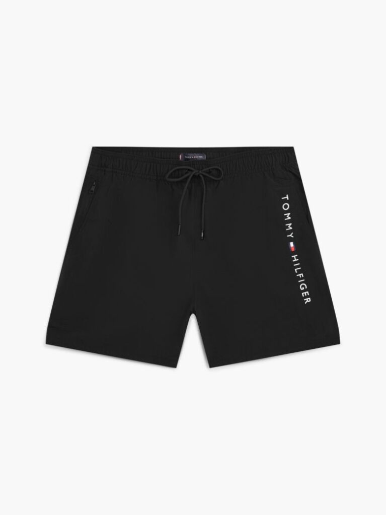 Negru Pantaloni Scurti De Plaja Cu Lungime Medie Cu Logo Original  Barbati