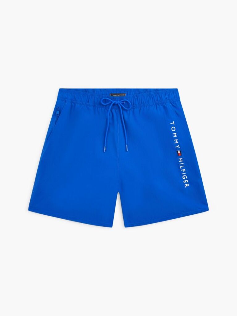 Blue Pantaloni Scurti De Plaja Cu Lungime Medie Cu Logo Original  Barbati