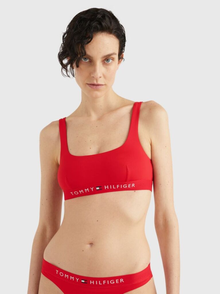 Red Original Logo Underband Bikini Bralette  Women