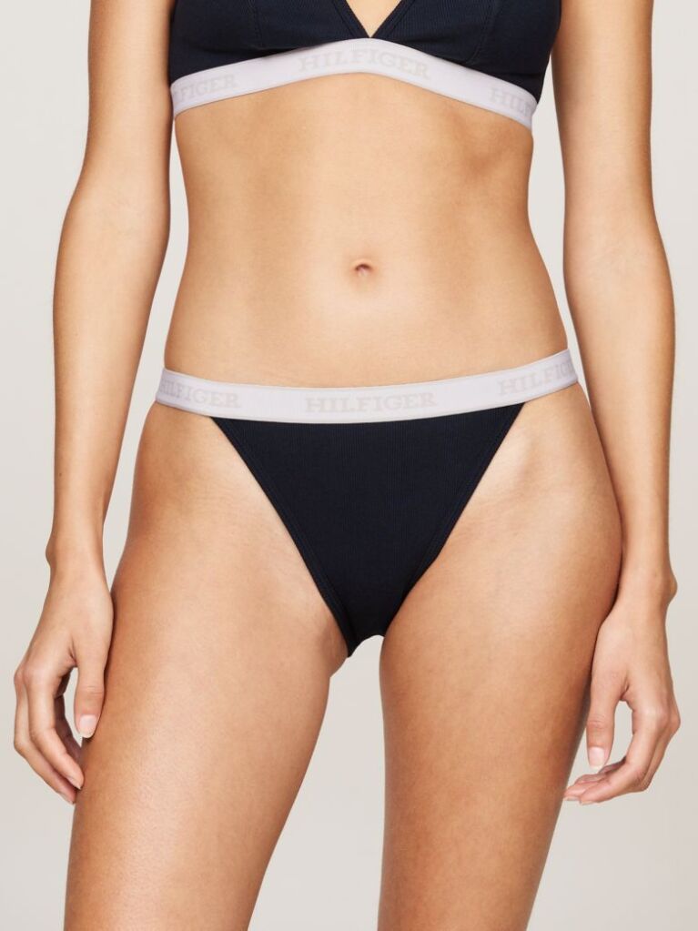 Blue Chilot Tanga Cu Logo Pe Talie Hilfiger Monotype   Femei