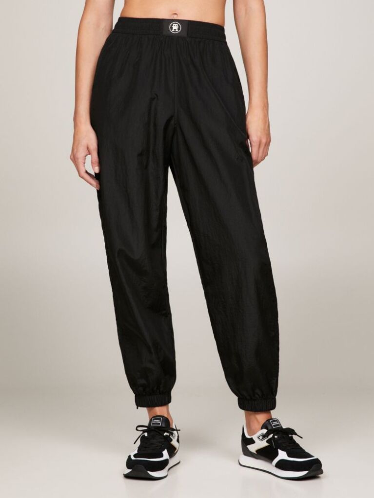 Negru Joggers Relaxed Fit Cu Monograma TH Sport   Femei
