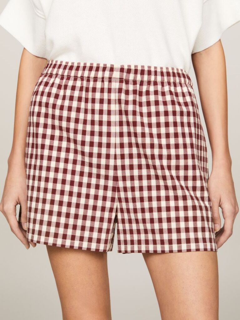 Multi Gingham Pull-On Shorts  Women