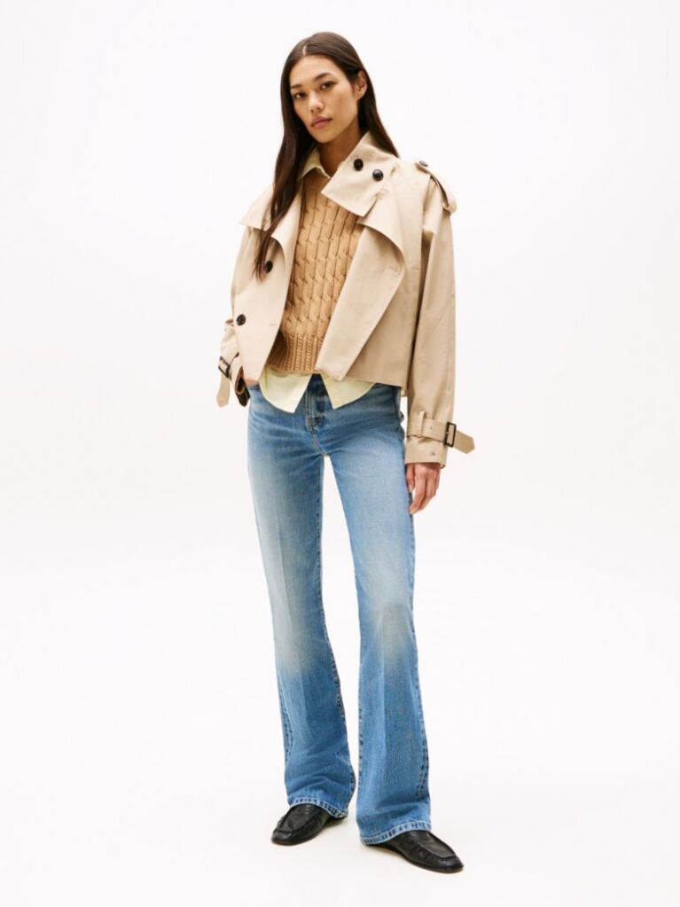 Blue Jeansi Bootcut Talie Medie Decolorati  Femei