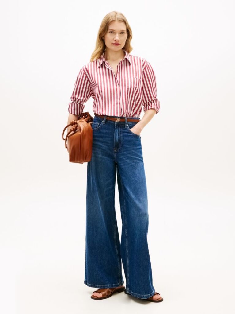 Multi Oversized Fit Poplin Shirt  Women