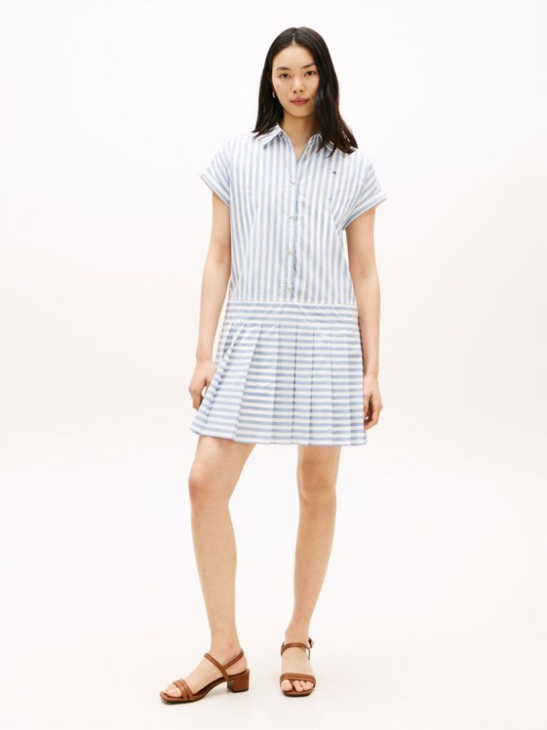 Multi Rochie Mini Gen Camasa Relaxata Cu Nasturi Aurii  Femei