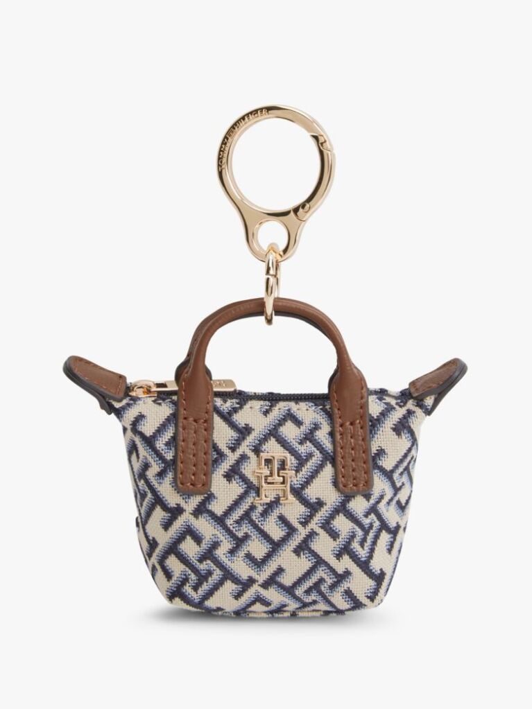 Multi TH Monogram Plaque Jacquard Bag Charm  Women