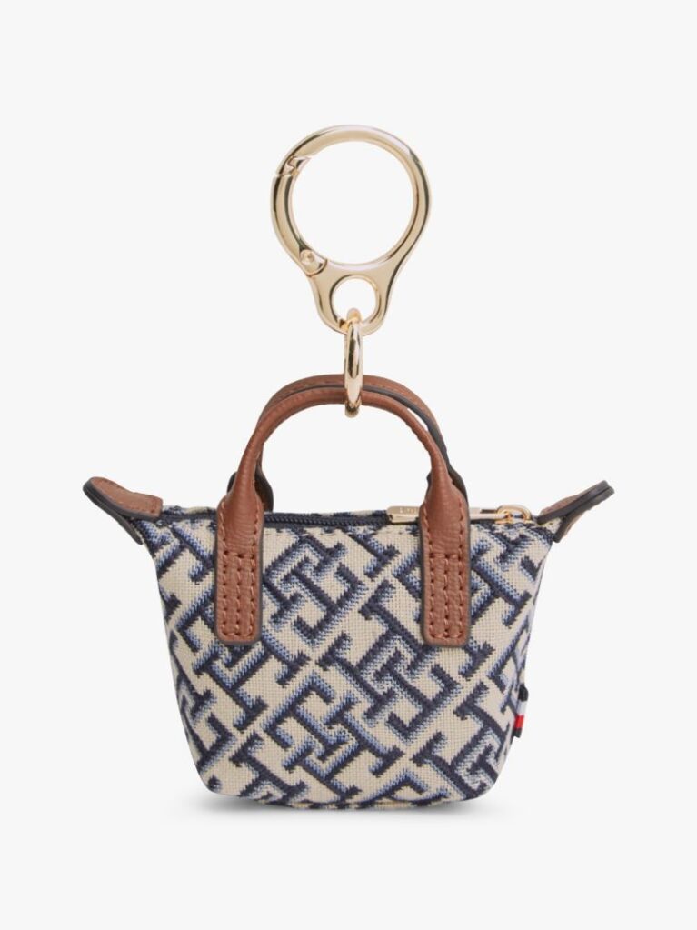 Multi TH Monogram Plaque Jacquard Bag Charm  Women