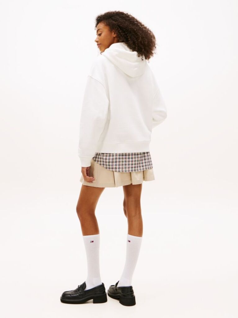 White Badge Boxy Fit Hoody  Women