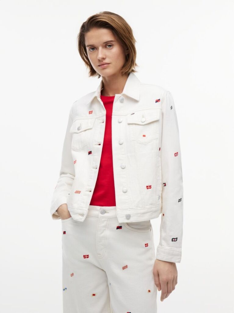 Denim Jacket Trucker Din Denim  Femei