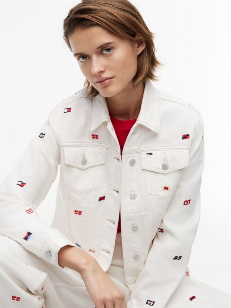 Denim Jacket Trucker Din Denim  Femei
