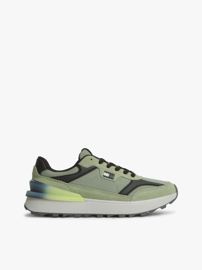 Green Tech Mixed Texture Cleat Trainers  Men