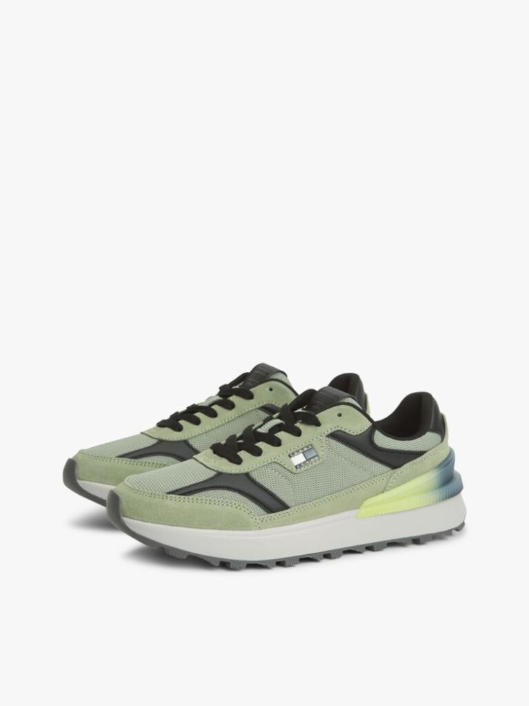 Green Tech Mixed Texture Cleat Trainers  Men