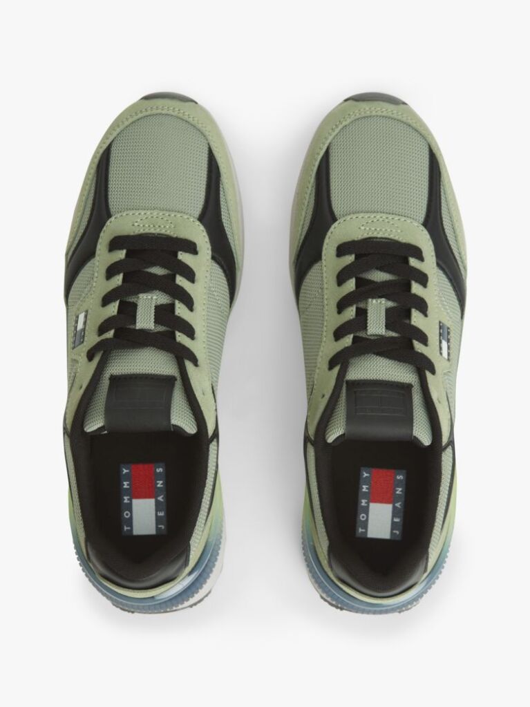 Green Tech Mixed Texture Cleat Trainers  Men