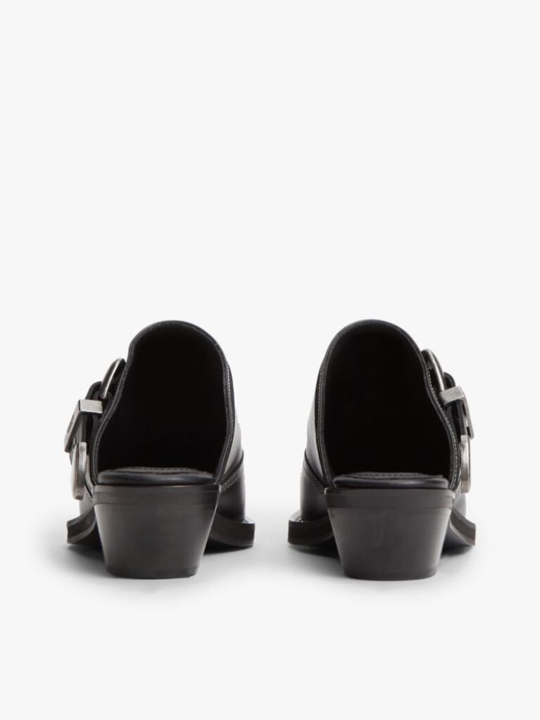 Negru Archive Cowboy Mules Din Piele  Femei