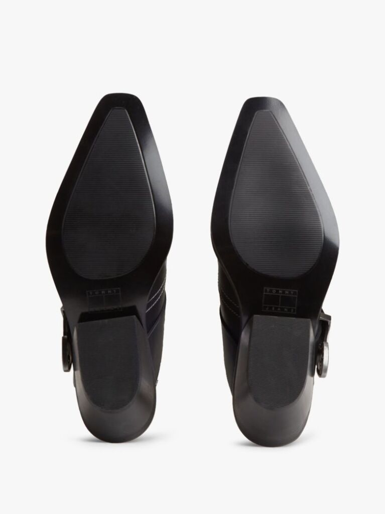 Negru Archive Cowboy Mules Din Piele  Femei