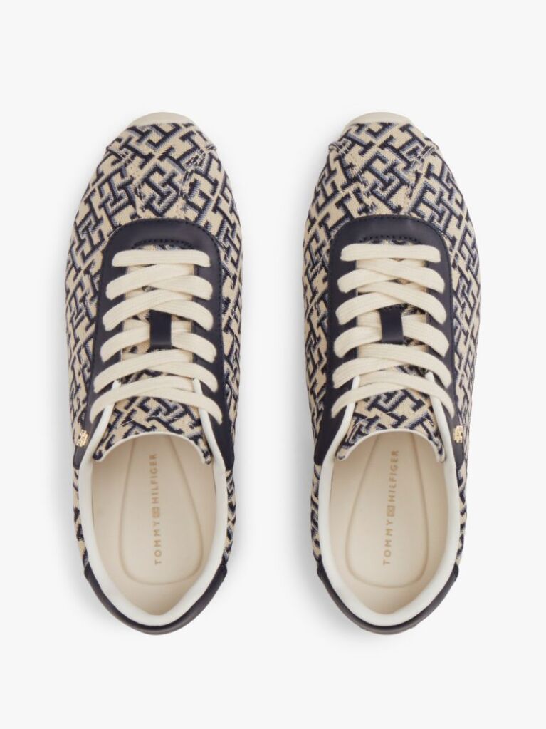 Blue TH Monogram Textile Trainers  Women