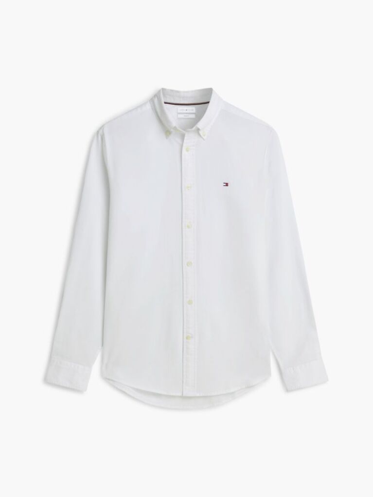 White TH Flex Regular Fit Dobby Shirt  Men