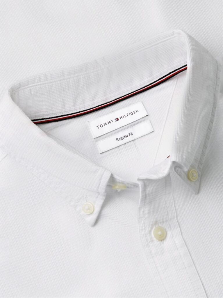 White TH Flex Regular Fit Dobby Shirt  Men