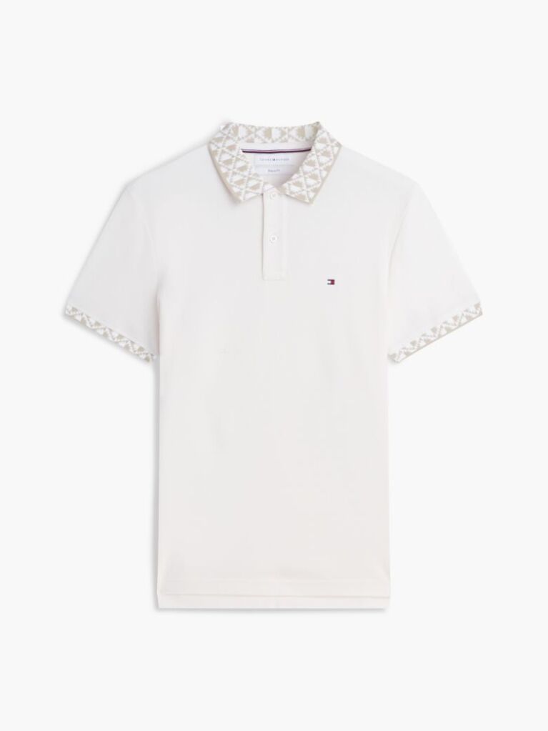 Bej Polo Jacquard Cu Croiala Regular  Barbati