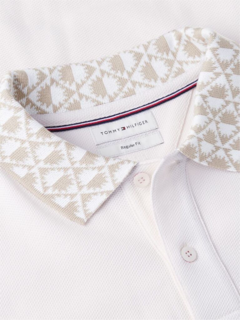 Bej Polo Jacquard Cu Croiala Regular  Barbati