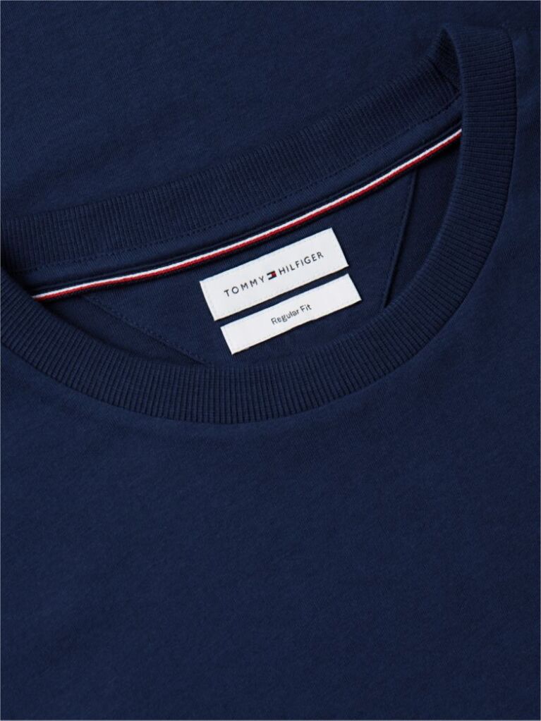 Blue T-Shirt Cu Model Floral Pe Buzunar  Barbati