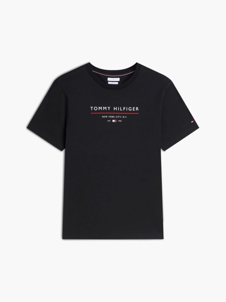 Negru T-Shirt Din Jerseu  Barbati