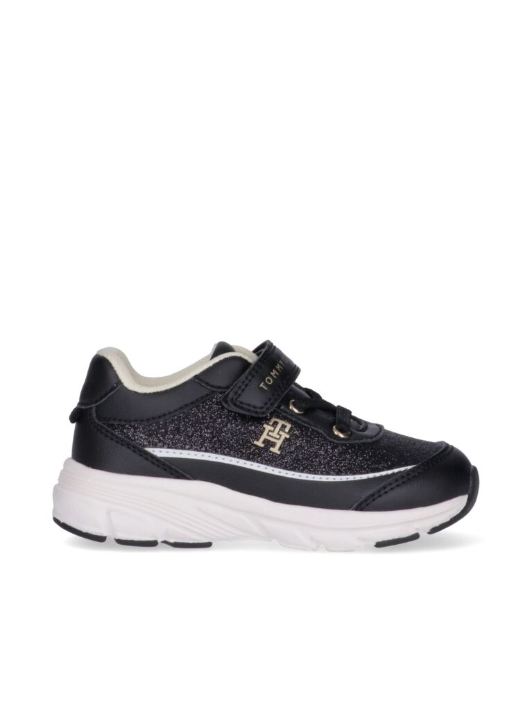 Negru Adidasi Cu Logo Si Inchidere Hook And Loop  Fete