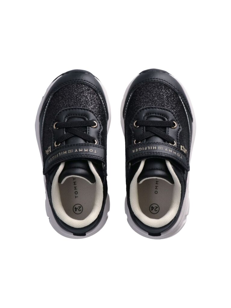 Negru Adidasi Cu Logo Si Inchidere Hook And Loop  Fete