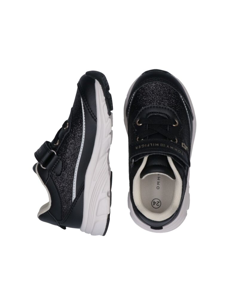 Negru Adidasi Cu Logo Si Inchidere Hook And Loop  Fete