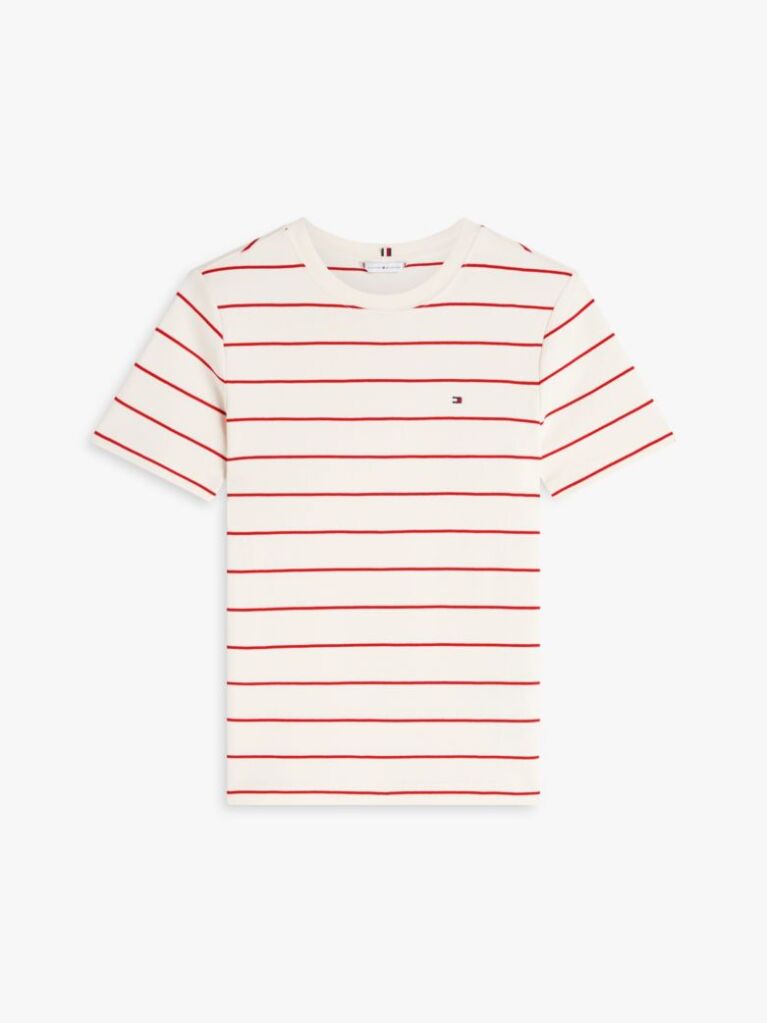 Multi Tricou Cu Nervuri Slim Fit Cu Steag Brodat  Femei
