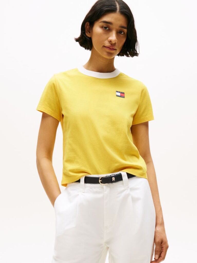Galben Tricou Hilfiger Sailing Relaxed Back Logo  Femei