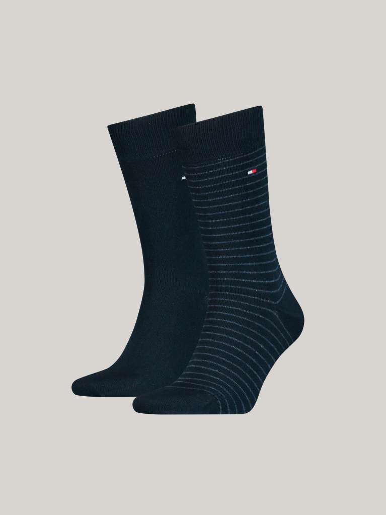Blue 2-Pack Sosete Cu Dungi  Barbati