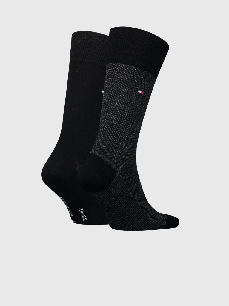Negru 2-Pack Sosete Pentru Barbati Tommy Hilfiger Classic  Barbati