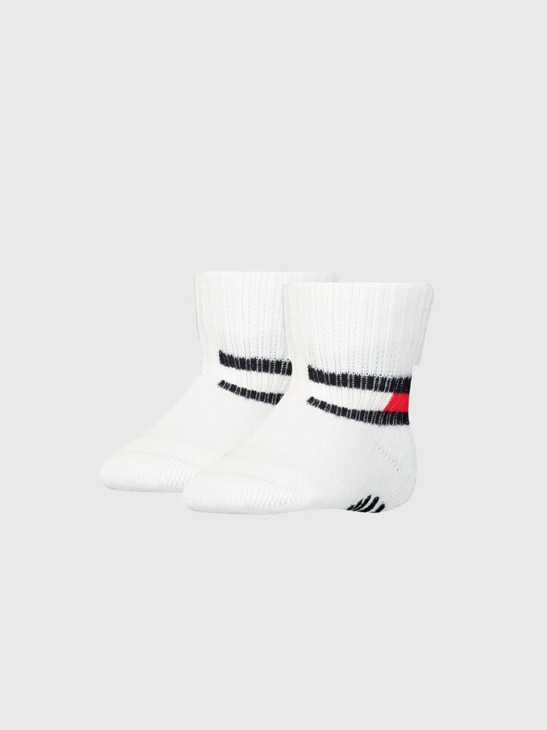 White Tommy Hilfiger Baby Classic Socks 2 Pack  Newborn
