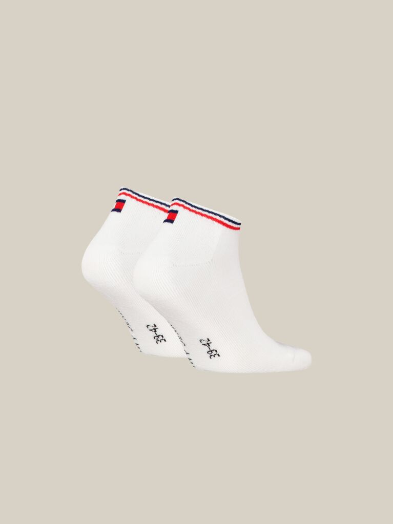Alb Set 2 Sosete Unisex Pentru Sneaker  Unisex