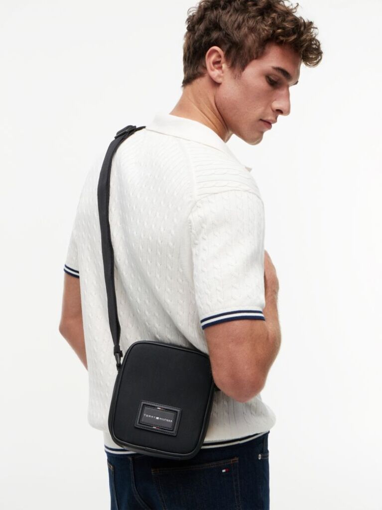 Negru Geanta Crossbody Reporter  Barbati