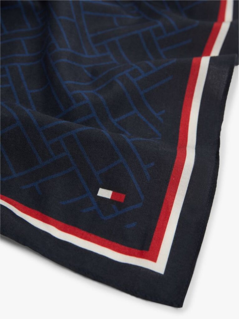 Blue Hilfiger Flag Square Scarf  Men