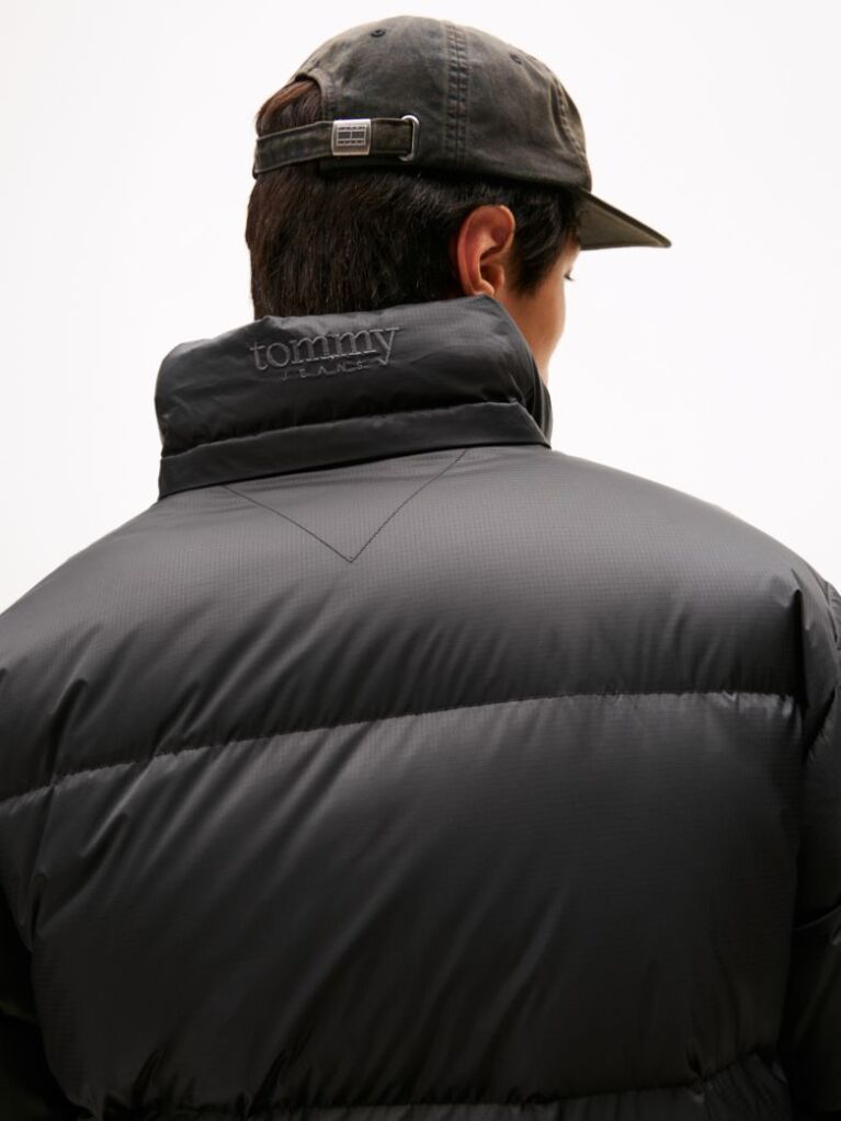 Negru Geaca Puffer Alaska Din Ripstop Hidrofuga  Barbati