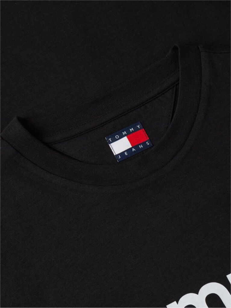 Negru T-Shirt Cu Croiala Slim Si Logo Graphic  Barbati