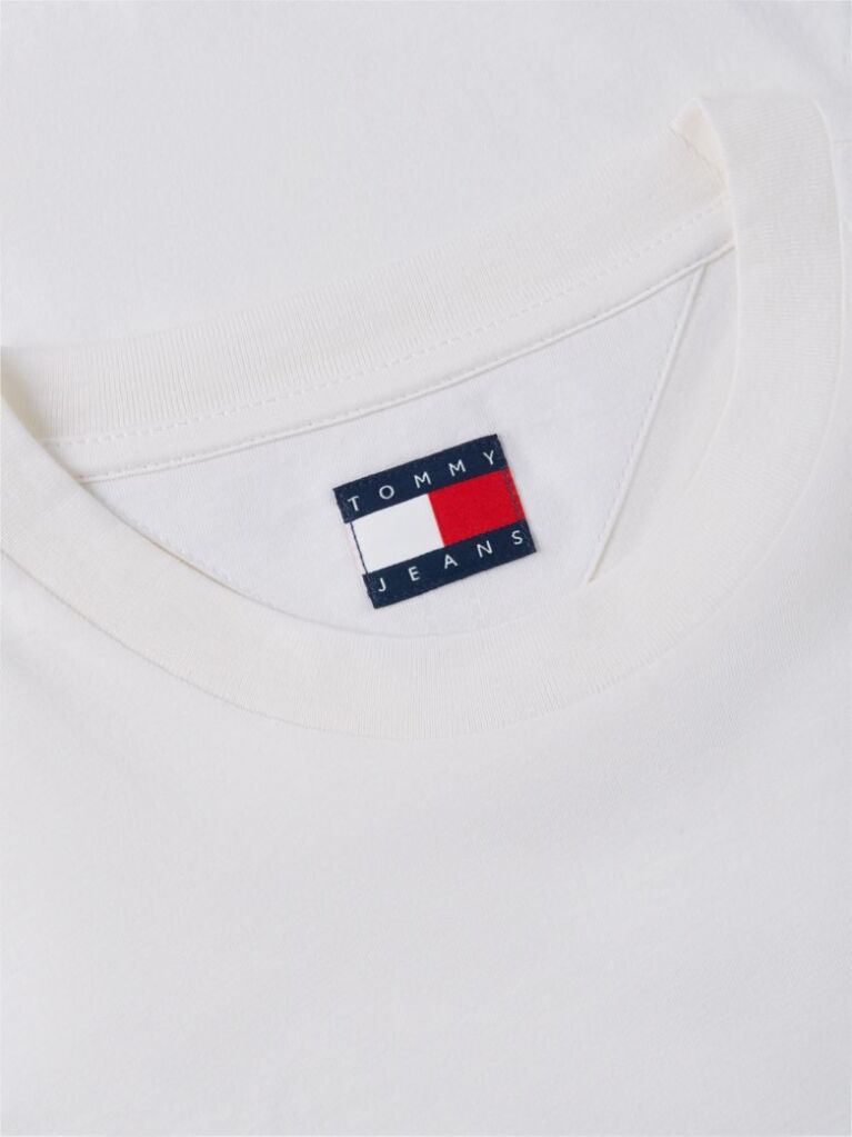 Alb T-Shirt Cu Croiala Slim Si Logo Graphic  Barbati