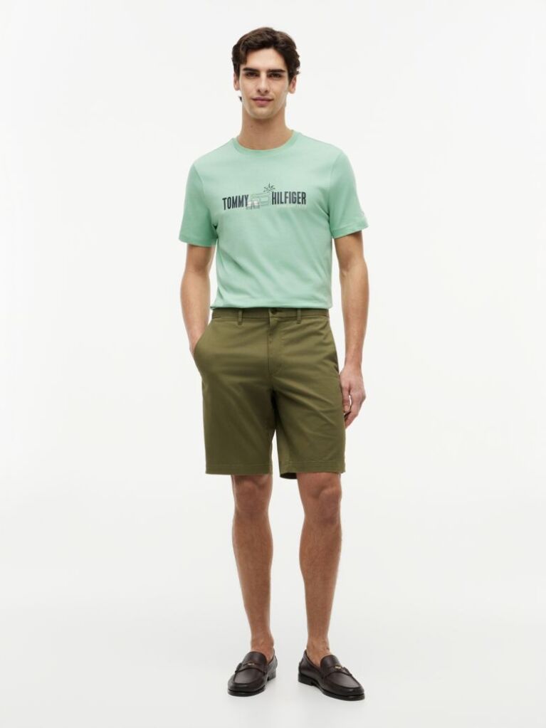 Verde T-Shirt Din Jerseu Cu Logo Graphic  Barbati