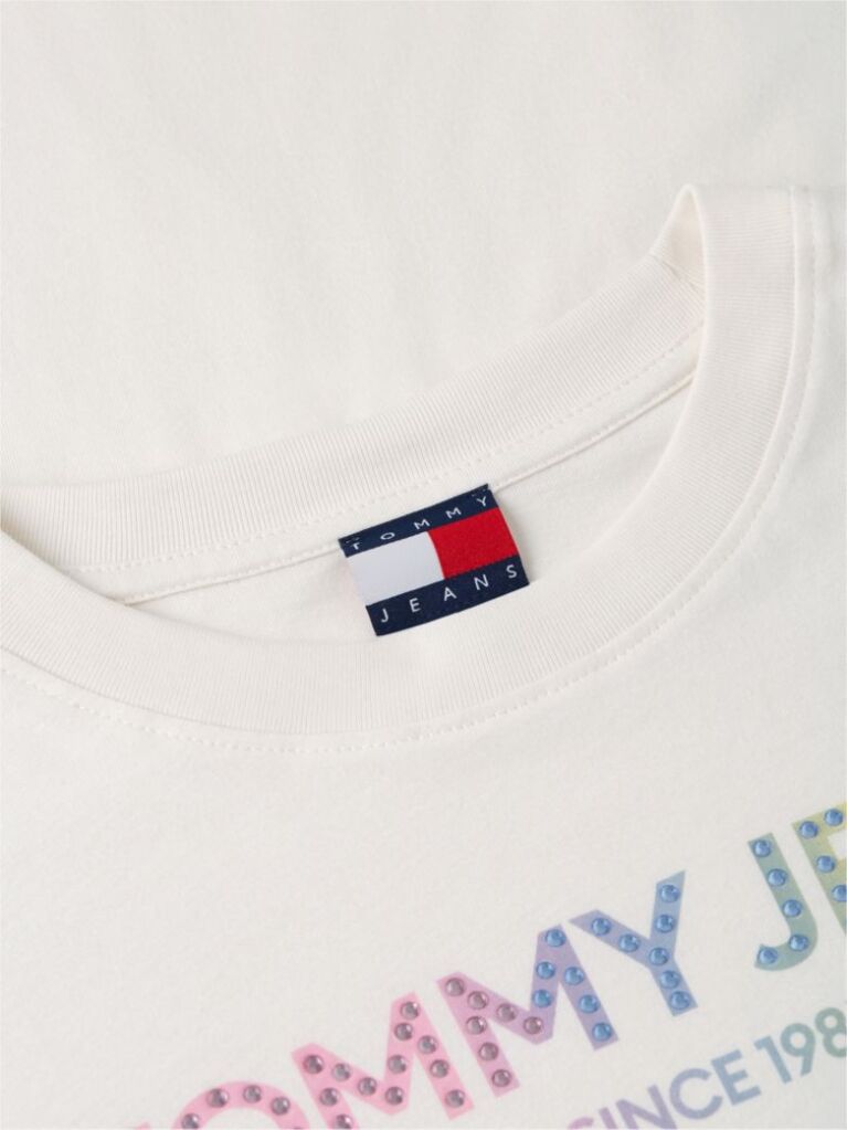 Alb T-Shirt Din Jersey Oversized Cu Efect Spala  Femei